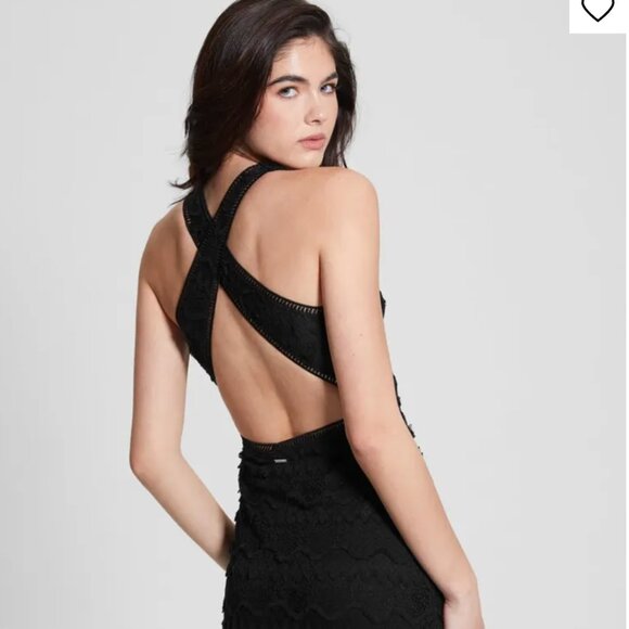 Guess Liza Lace Maxi Dress (Black) - Picture 3 of 7